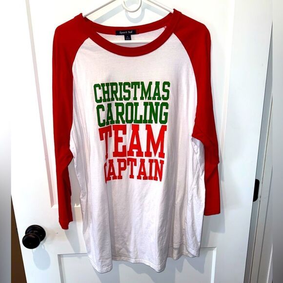 SPORT TEK BRAND WOMENS CHRISTMAS CAROLING SHIRT - Picture 1 of 4